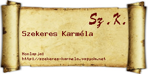 Szekeres Karméla névjegykártya